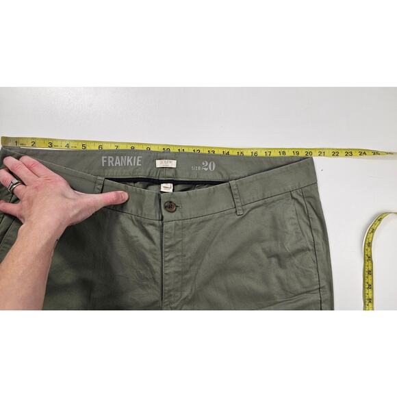 NWT J.CREW Stretch Frankie Jeans 20 Green Curvy Legs tapered high rise career - Picture 9 of 9